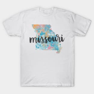 missouri - calligraphy and abstract state outline T-Shirt